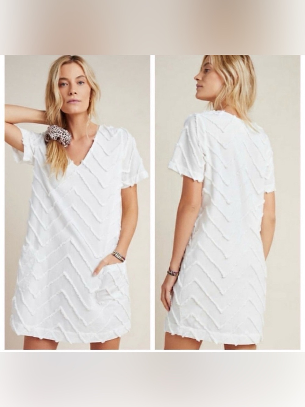 Anthropologie Porridge Marcelle Textured Shift Dress Size Small Petite